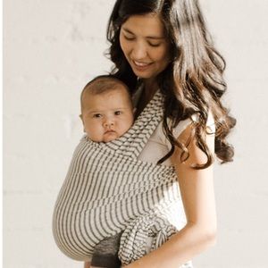 Solly baby wrap in natural grey stripes